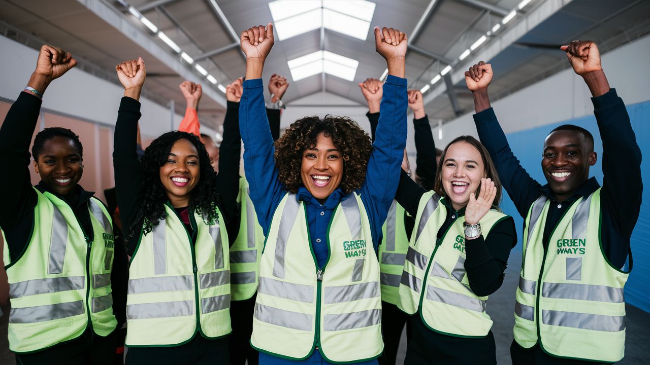 employé de Greenways en joie